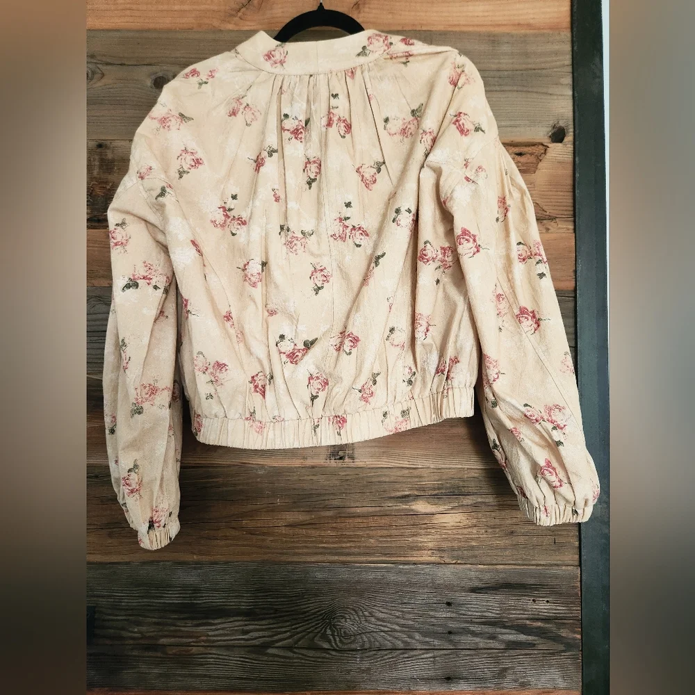 NWT Free People Rory Floral Bomber Jacket Size XS $148 Retail - Picture 7 of 7